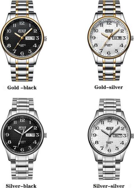 Analog Mens Watch(No Chronograph), 40 Mm Easy Read Auto Date And Day Stainless Steel Business For Men,30M Waterproof Wrist Watches - Image 2