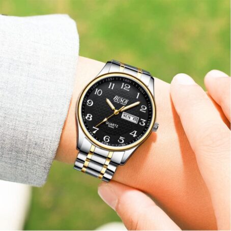 Analog Mens Watch(No Chronograph), 40 Mm Easy Read Auto Date And Day Stainless Steel Business For Men,30M Waterproof Wrist Watches - Image 3