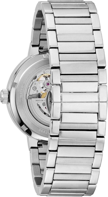 Bulova Men's Modern 3-Hand Automatic Watch, Open Aperture Dial And Edge To Crystal - Image 3