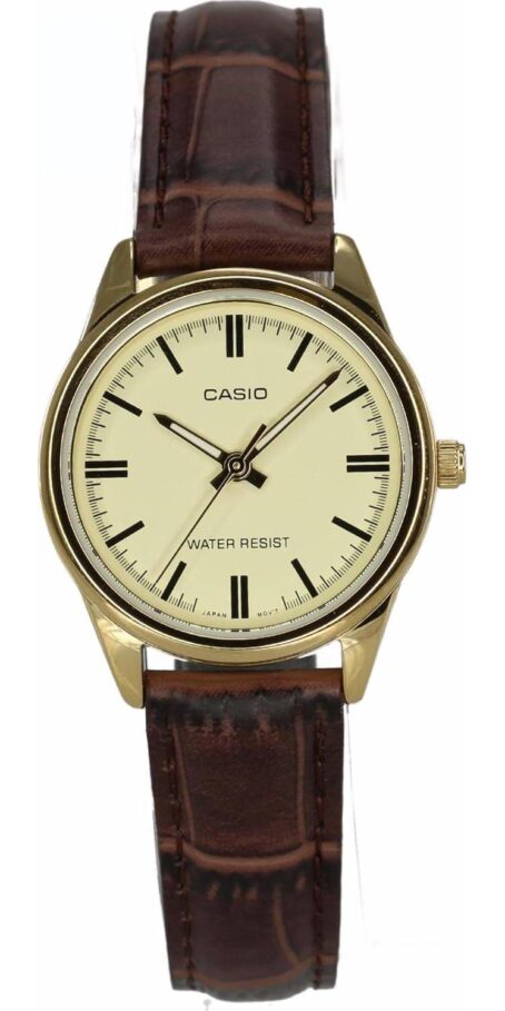 Casio Women's LTP-V005GL-9A Brown Genuine Leather Band Analog Watch - Image 2