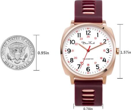 Diaofendi Waterproof Nurse Watch For Medical Professionals,Women Men, 24 Hour With Second Hand, Military Time Easy To Read Dial - Image 3
