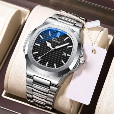 Gosasa Fashion Men's Watches Date Business Stainless Steel Luxury Style Luminous Quartz Waterproof Analog Display Male Wristwatch - Image 6