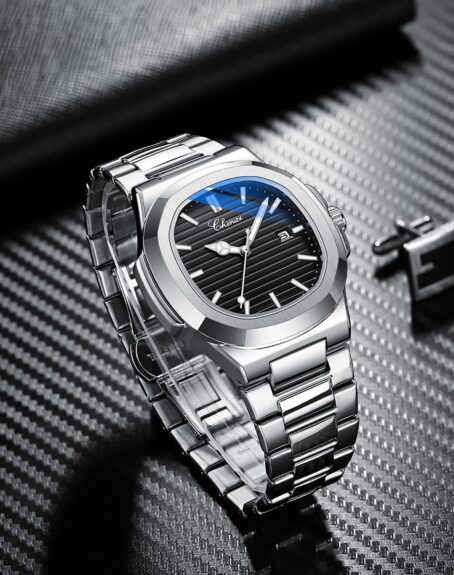 Gosasa Fashion Men's Watches Date Business Stainless Steel Luxury Style Luminous Quartz Waterproof Analog Display Male Wristwatch - Image 8