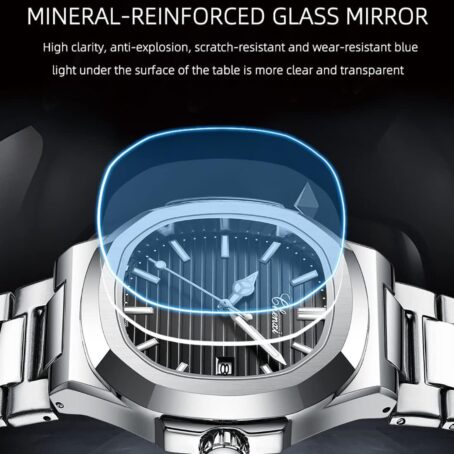 Gosasa Fashion Men's Watches Date Business Stainless Steel Luxury Style Luminous Quartz Waterproof Analog Display Male Wristwatch - Image 3