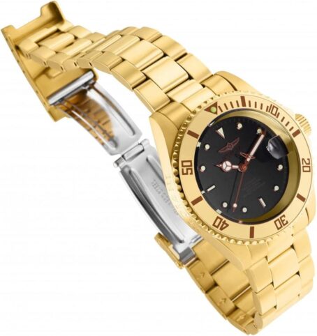 Invicta Pro Diver Men 40mm Stainless Steel Gold Black Dial NH35A Automatic - Image 2