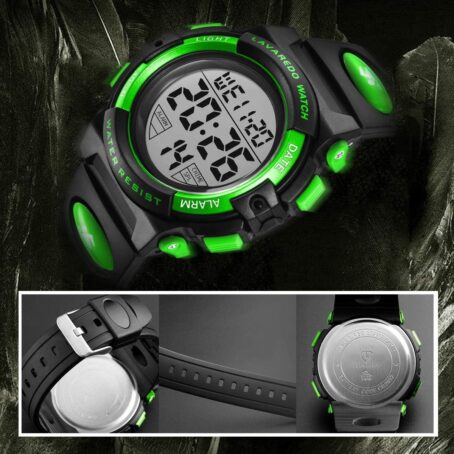 Kids Watch,Boys For 3-15 Year Old Boys,Digital Sport Outdoor Multifunctional Chronograph LED 50 Waterproof Alarm Calendar Analog Children With Silicone Band,Kids Gift - Image 5