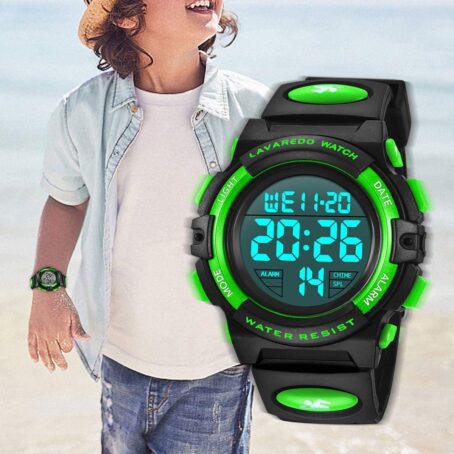 Kids Watch,Boys For 3-15 Year Old Boys,Digital Sport Outdoor Multifunctional Chronograph LED 50 Waterproof Alarm Calendar Analog Children With Silicone Band,Kids Gift - Image 6