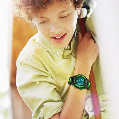 Kids Watch,Boys For 3-15 Year Old Boys,Digital Sport Outdoor Multifunctional Chronograph LED 50 Waterproof Alarm Calendar Analog Children With Silicone Band,Kids Gift - Image 3
