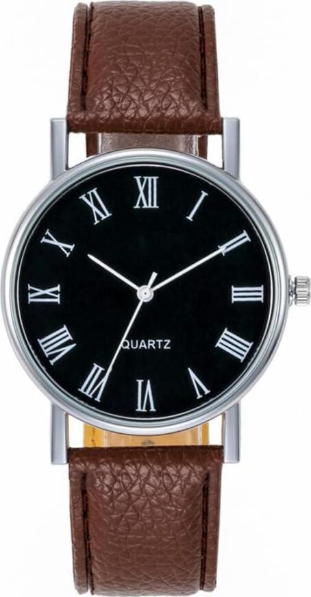 Men Watches Fashion Casual Leather Band Simple Analog Quartz Wristwatches for Men Unisex Dress Watch for Any Event