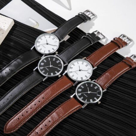 Men Watches Fashion Casual Leather Band Simple Analog Quartz Wristwatches for Men Unisex Dress Watch for Any Event - Image 7