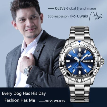 OLEVS Mens Watches Stainless Steel Band Analog Quartz Waterproof Relojes Para Hombre,Business Casual Calendar Luxury - Image 5
