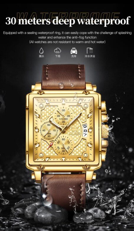OLEVS Stylish Wrist Watch for Men,Silicone Strap Men Watches,Pro Diver Stainless Steel Chronograph Watch,Waterproof Date Dress Watch for Man,Large Face Male Watch - Image 7
