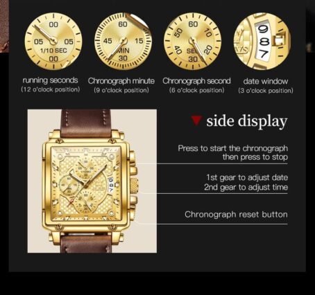 OLEVS Stylish Wrist Watch for Men,Silicone Strap Men Watches,Pro Diver Stainless Steel Chronograph Watch,Waterproof Date Dress Watch for Man,Large Face Male Watch - Image 5