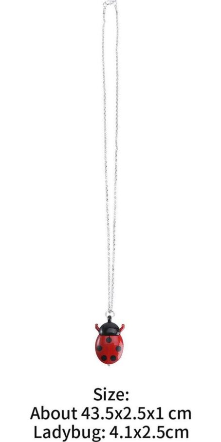 POPETPOP Childrens Animal Pocket Watch Necklace: Cute Red Ladybug Long Chain Sweater Pendant Keychain Gift - Image 5