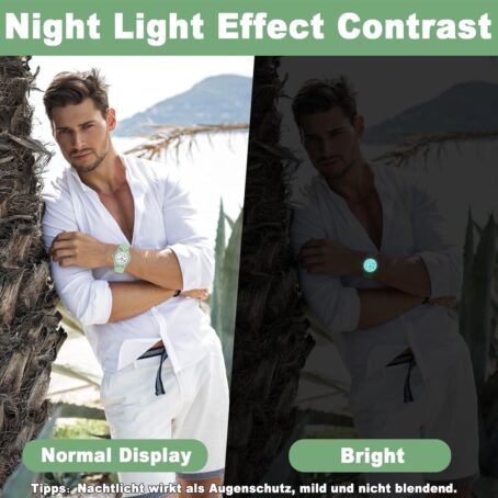 Waterproof Nurse Watch For Medical Professionals,Women Men, 24 Hour With Second Hand, Night Light, Military Time Easy To Read Dial, Soft And Breathable Silicone Band - Image 8