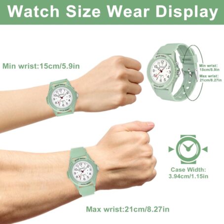 Waterproof Nurse Watch For Medical Professionals,Women Men, 24 Hour With Second Hand, Night Light, Military Time Easy To Read Dial, Soft And Breathable Silicone Band - Image 2