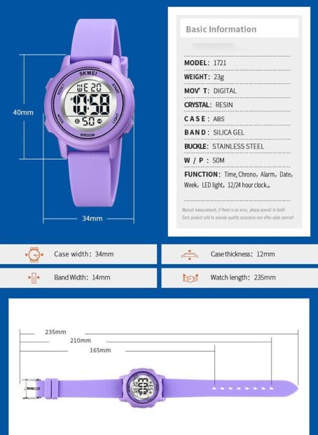 Womens Digital Watches LED Screen Silicone Strap Military Multifunction Waterproof Alarm Stopwatch Backlight Outdoor Sports - Image 4