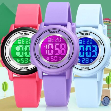Womens Digital Watches LED Screen Silicone Strap Military Multifunction Waterproof Alarm Stopwatch Backlight Outdoor Sports - Image 3